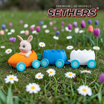 Easter Bunny Train Set | Home Decor | Best 3D Printing Models