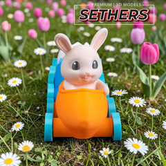 Easter Bunny Train Set | Home Decor | Best 3D Printing Models