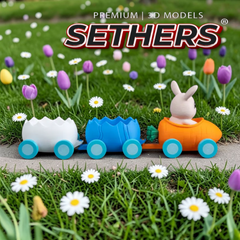 Easter Bunny Train Set | Home Decor | Best 3D Printing Models