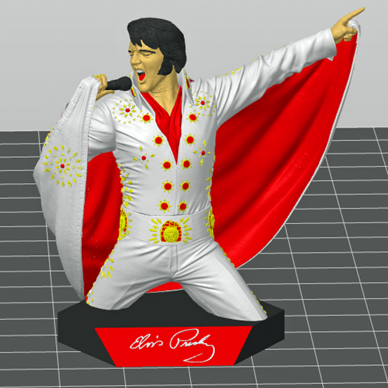 Elvis Presley Concert Jumpsuit Cape Diorama | 3D Printer Model Files