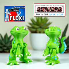 Gecko Lizard | Flexi Articulated | KeyChain | 3D Printing STL Models