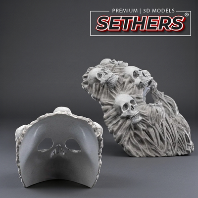 Ghoul Face Halloween Mask | Cosplay Prop | 3D Printer Model Files