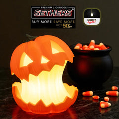 Glowing Halloween Pumpkin Guts Night Light | 3D Printer Model Files