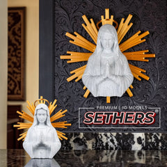 Mary the Mother of Jesus | Sculpture or Wall Hanging | 3D Printing Models