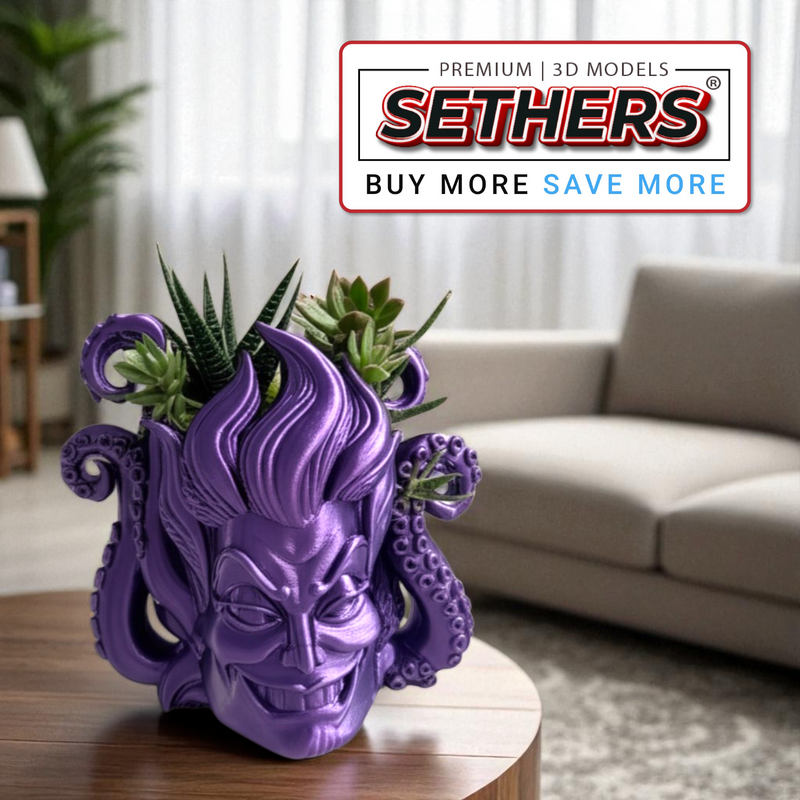 Ursula Planter | Disney Little Mermaid | Flower Pot | 3D Printing Models