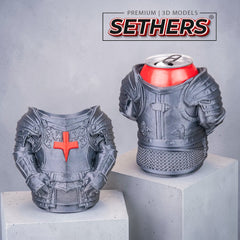 Knight's Armor - Beer Can Holder Koozie | Best 3D Printing Models