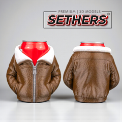 Leather Jacket  - Beer Can Holder Koozie | Best 3D Printing Models