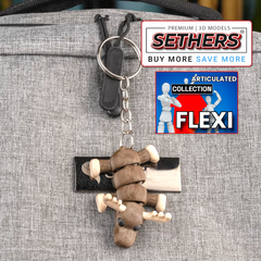 Moose | Flexi Articulated | KeyChain | 3D Printing STL Models