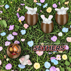 Easter Bunny Egg | Hidden Candy Compartment | 3D Printer Model Files 