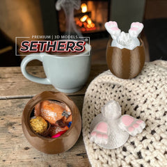 Easter Bunny Egg | Hidden Candy Compartment | 3D Printer Model Files 