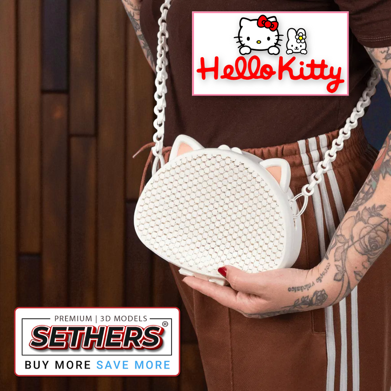 Hello Kitty Purse Carry Bag | Best 3D Printer Model Files at Sethers