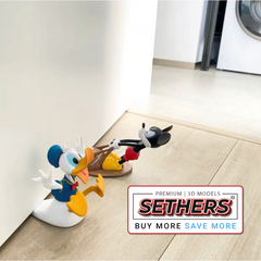 Download the Donald Duck Door Stop | Sethers Premium 3D Printing STL Models that are fun, functional, and perfect for Walt DisneyDisney fans. Easy Fast Print