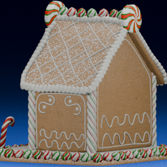 Christmas Candy Cane Gingerbread House | 3D Printer Model Files