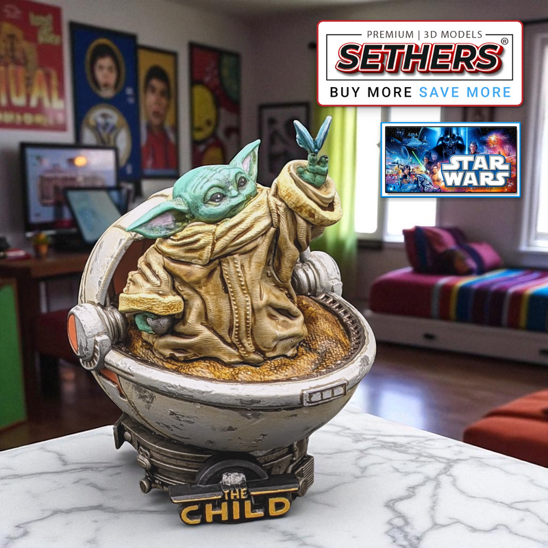 Grogu Baby Yoda Bust | Star Wars | 3D Printing Model Files