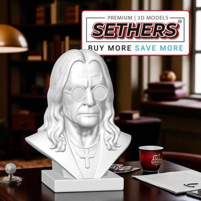 Ozzy Osbourne Bust | Headphone Holder | Best 3D Printing Model Files