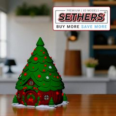 Christmas Tree Santa Claus Gingerbread House | 3D Printing Models