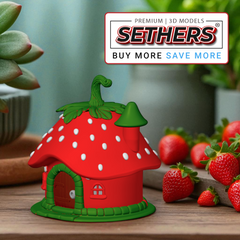 Strawberry Cottage House | Best 3D Printing Model Files by Sethers