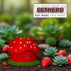 Strawberry Cottage House | Best 3D Printing Model Files by Sethers
