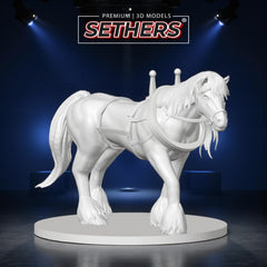 Clydesdale Draft Horse Sculpture | Best 3D Printing Model Files
