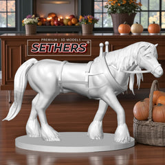 Clydesdale Draft Horse Sculpture | Best 3D Printing Model Files