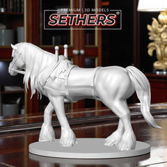 Clydesdale Draft Horse Sculpture | Best 3D Printing Model Files