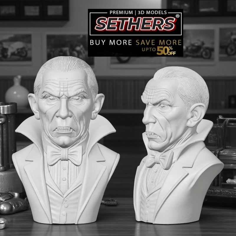 Dracula Bust | Best 3D Printer Model Files at Sethers