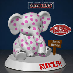 Spotted Elephant | Rudolph the Red Nosed Reindeer | 3D Printing Models | Island of Misfit Toys