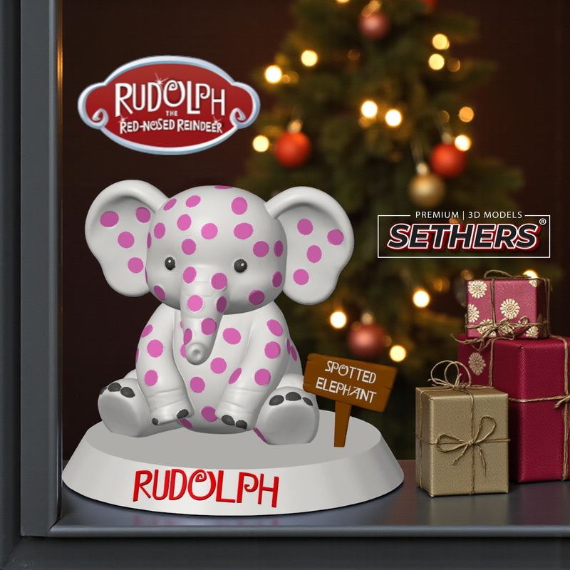 Spotted Elephant | Rudolph the Red Nosed Reindeer | 3D Printing Models | Island of Misfit Toys