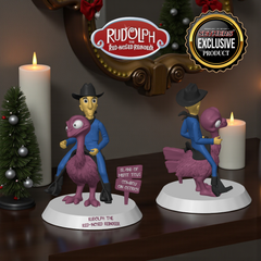 Cowboy Riding Ostrich 3D Printing Model Files | 3D printable Christmas STL 3MF models | Rankin Bass 1964 Rudolph the Red Nosed Reindeer | Island of Misfit Toys