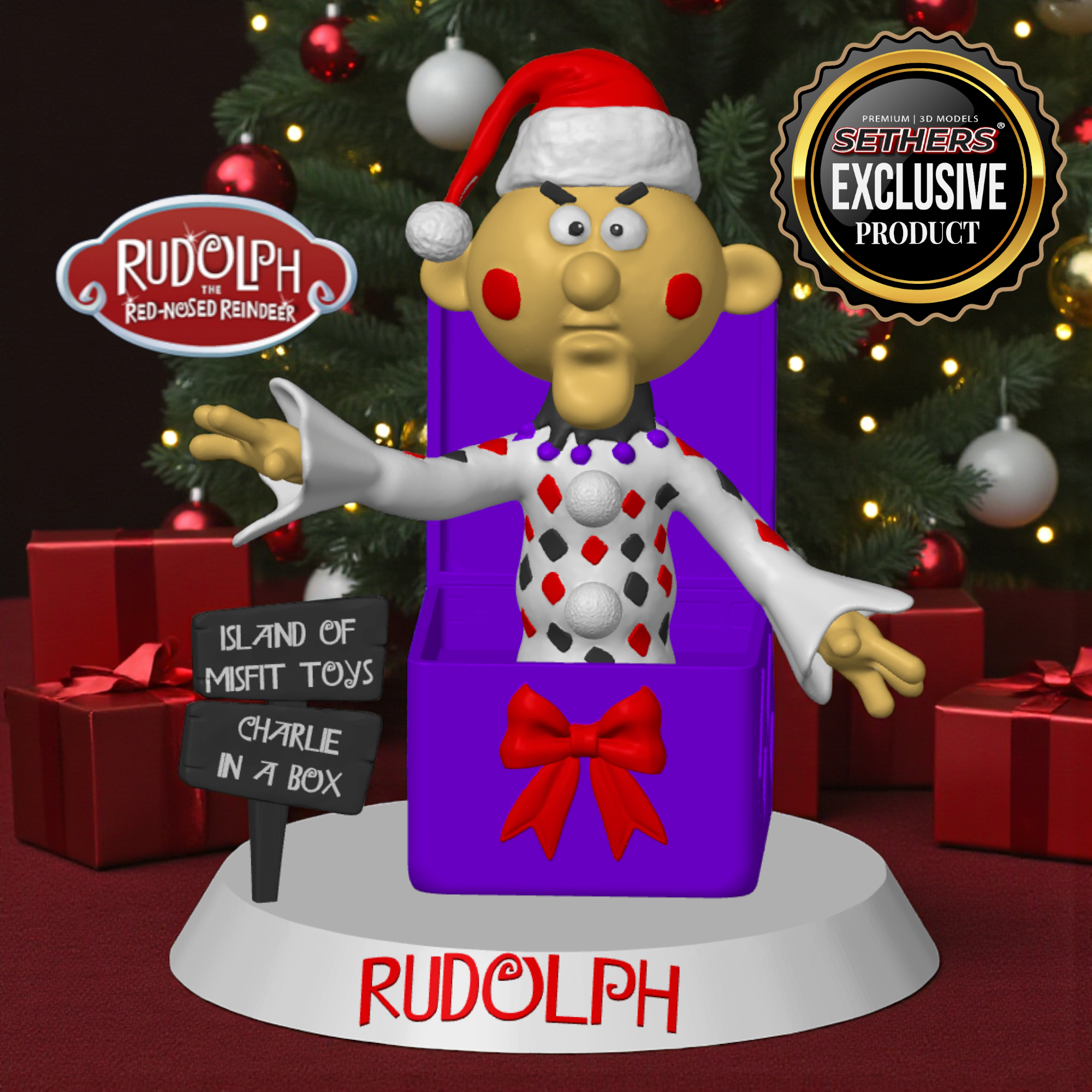 Sacho Rudolph Model Cowboy on Ostrich | Rudolph the Red Nosed Reindeer 3D Printing Models