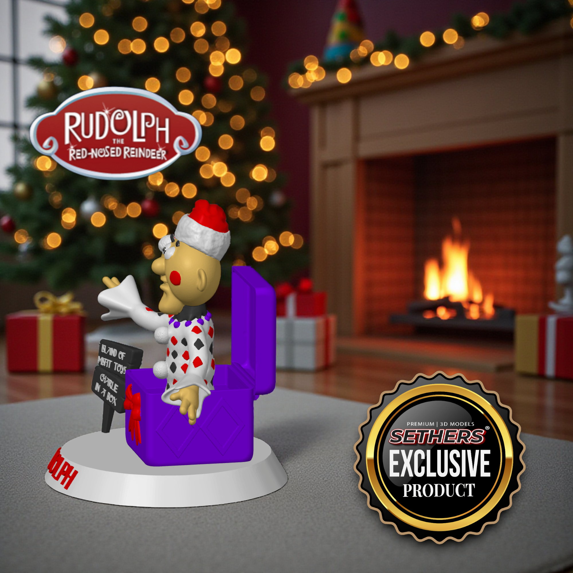 Sacho Rudolph Model Cowboy on Ostrich | Rudolph the Red Nosed Reindeer 3D Printing Models