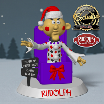 Charlie in a Box v2 | Rudolph the Red Nosed Reindeer | 3D Printing Models