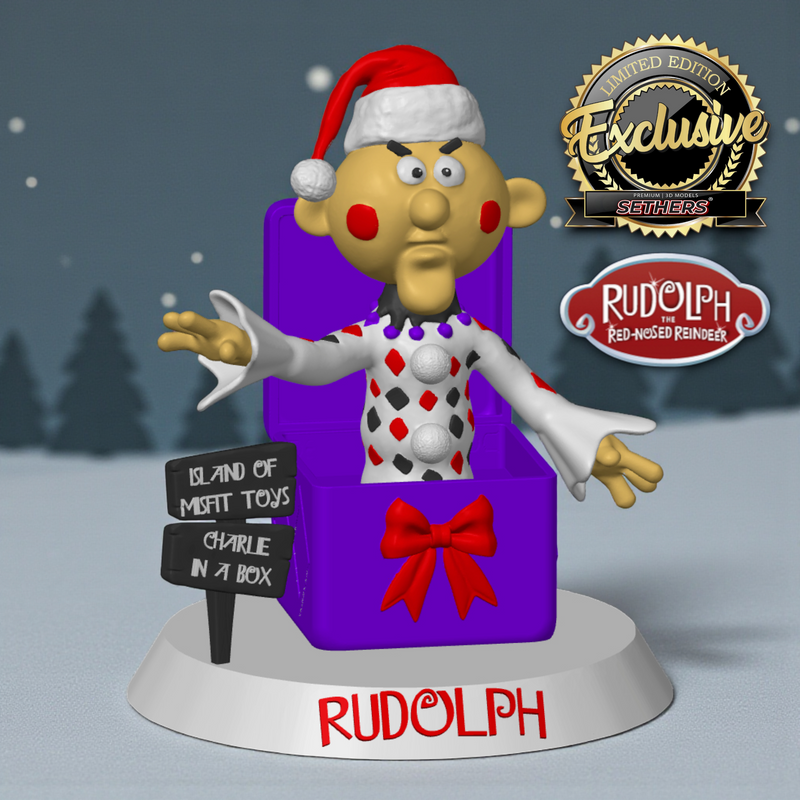 Charlie in a Box v2 | Rudolph the Red Nosed Reindeer | 3D Printing Models