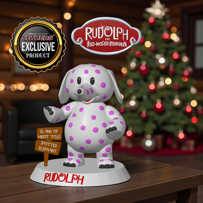 Spotted Elephant v2 | Rudolph the Red Nosed Reindeer | 3D Printing Models