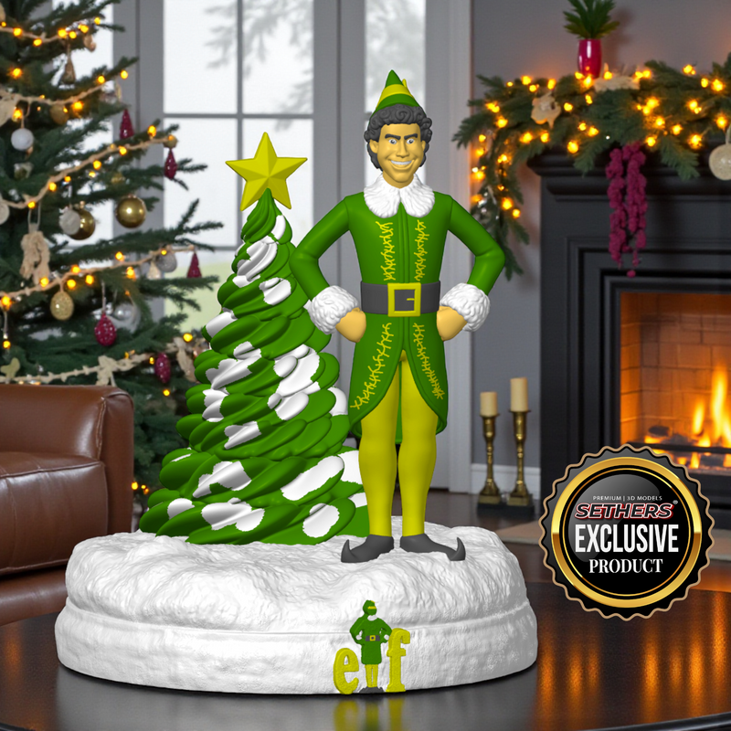 Buddy the Elf Diorama | Elf Movie | Christmas Decor | 3D Printing Models
