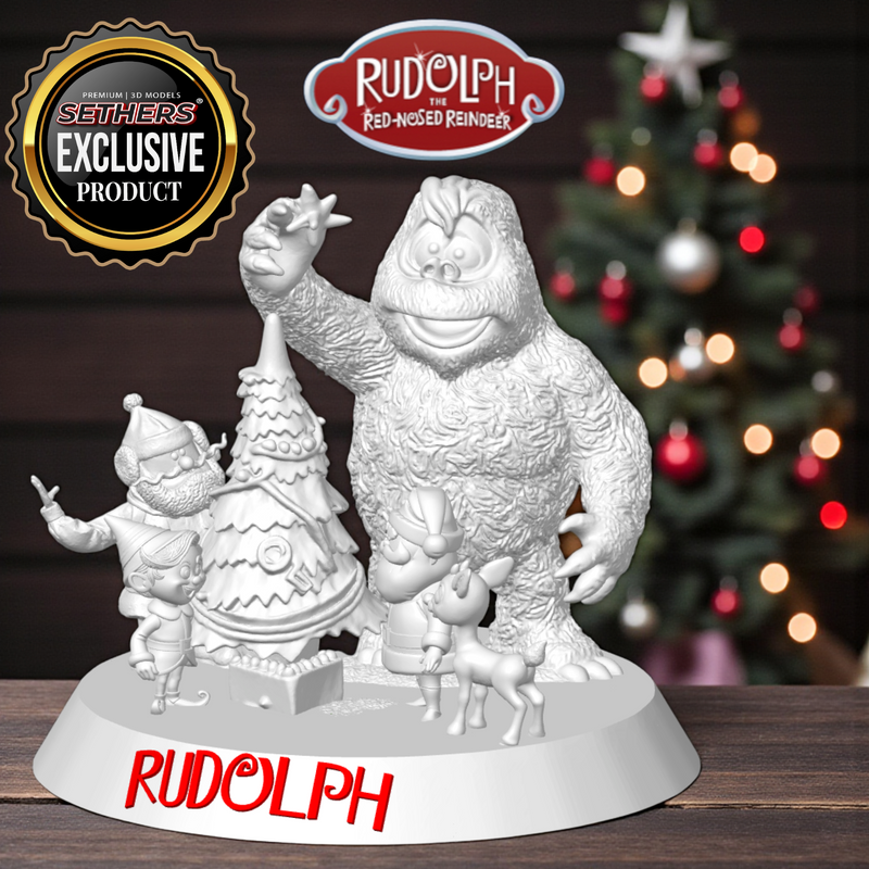 Bumble Christmas Star Diorama | Rudolph the Red-Nosed Reindeer | 3D Printing Models