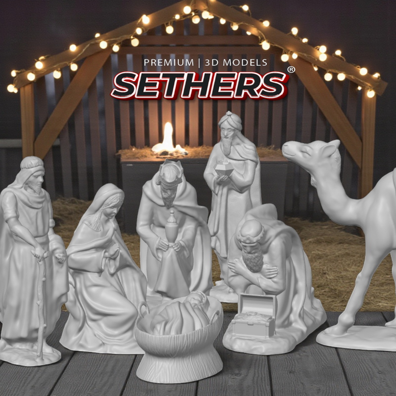 Christmas Nativity Set | Christmas Decor | 3D Printing Models 