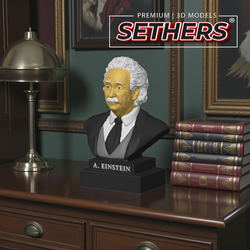 Albert Einstein Bust Sculpture | 3D Printer Model Files