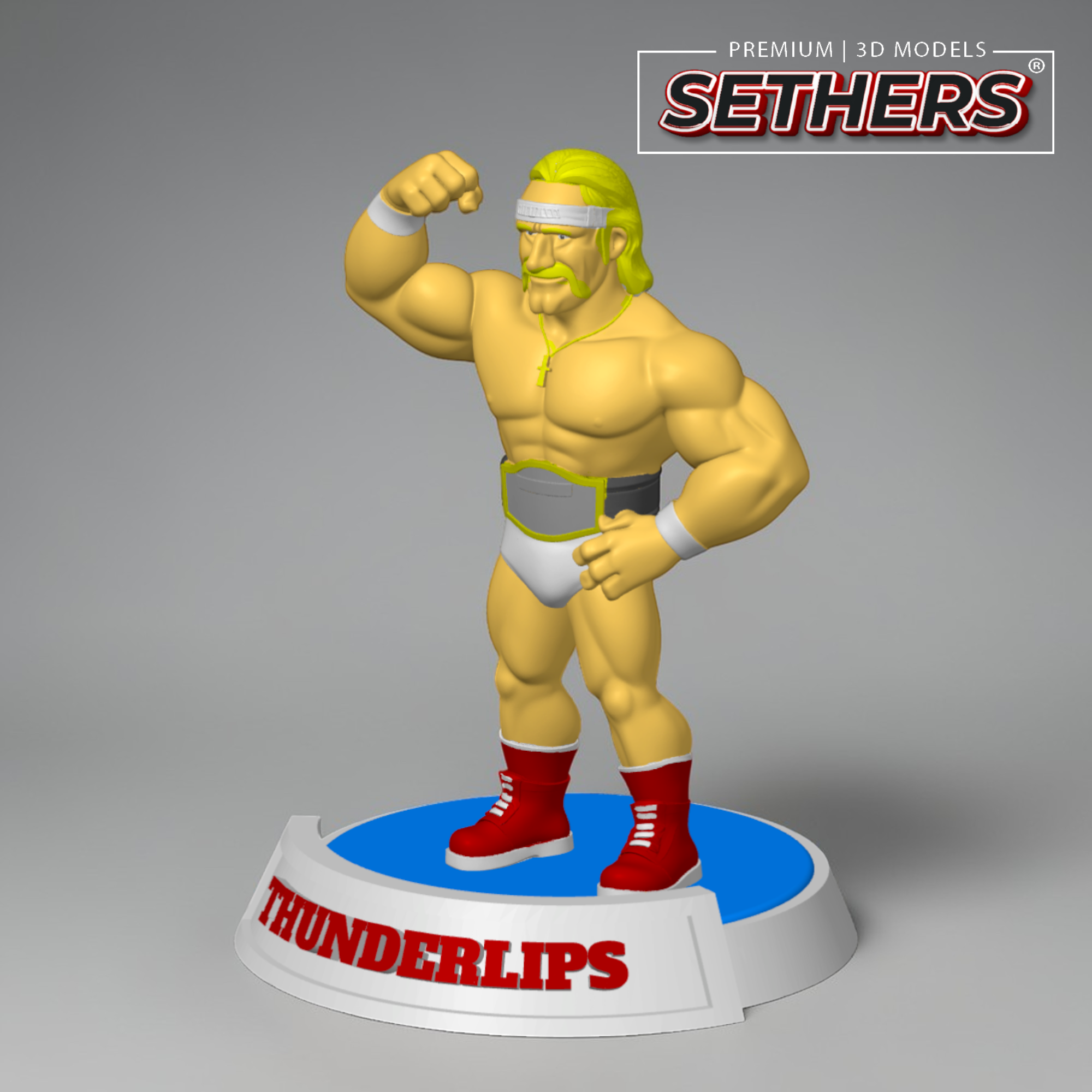 Thunderlips Robe Thunderlips Hulk Hogan | Rocky Sculpture | Best 3D Printing Models