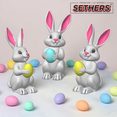 Easter Bunny Holding Egg Decoration | 3D Printing Models at Sethers