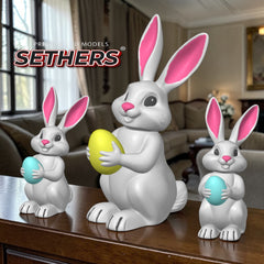 Easter Bunny Holding Egg Decoration | 3D Printing Models at Sethers