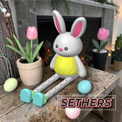 Easter Bunny Long Legs | Flexi Print-in-Place Articulated | 3D Printing Models