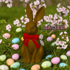 Chocolate Easter Bunny with Bow | Easter Decorations | 3D Printing Models