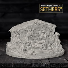 Christmas Nativity Sculpture | Christmas Decor | 3D Printing Models
