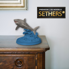 Megalodon Sculpture Diorama | 3D Printing Models