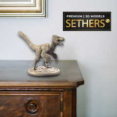 Deinonychus Dinosaur Sculpture Diorama | 3D Printing Models