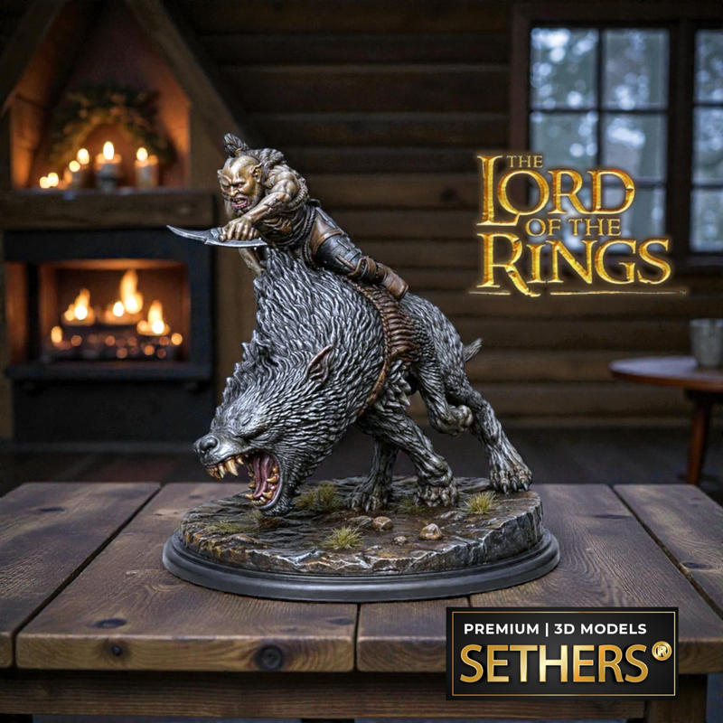 Sharku on Warg Diorama | Lord of the Rings | 3D Printing Models