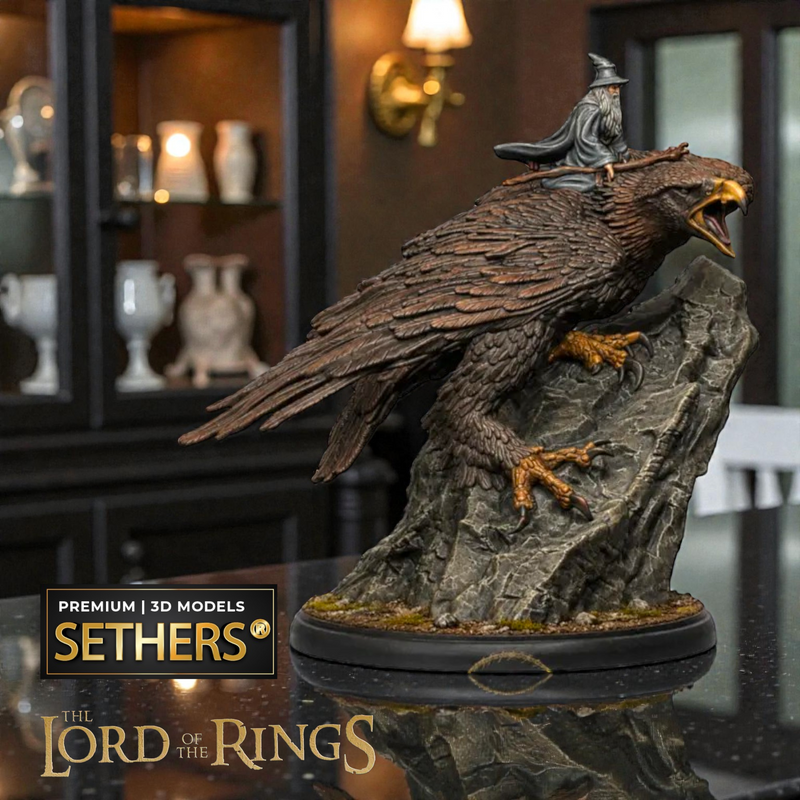 Gandalf on Gwaihir Diorama | Lord of the Rings | 3D Printing Models