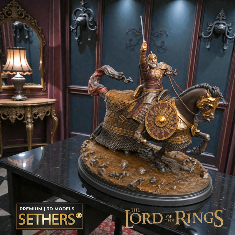 King Théoden Diorama | Lord of the Rings | 3D Printing Models