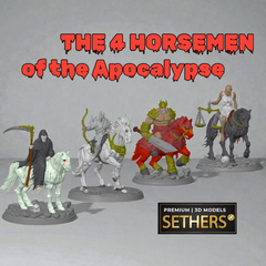 4 Four Horsemen of the Apocalypse | Book of Revelation | 3D Printing Models